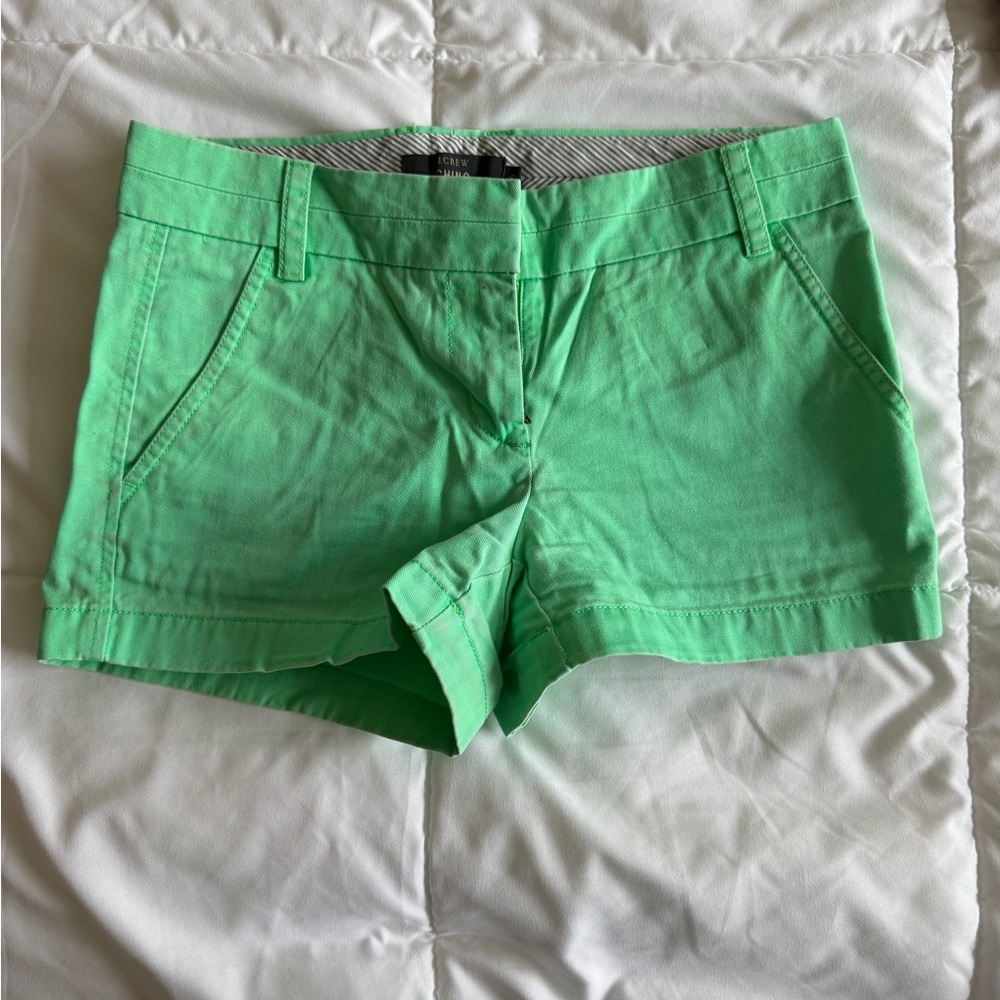 J. Crew Women's Cargo Shorts in Fresh Green